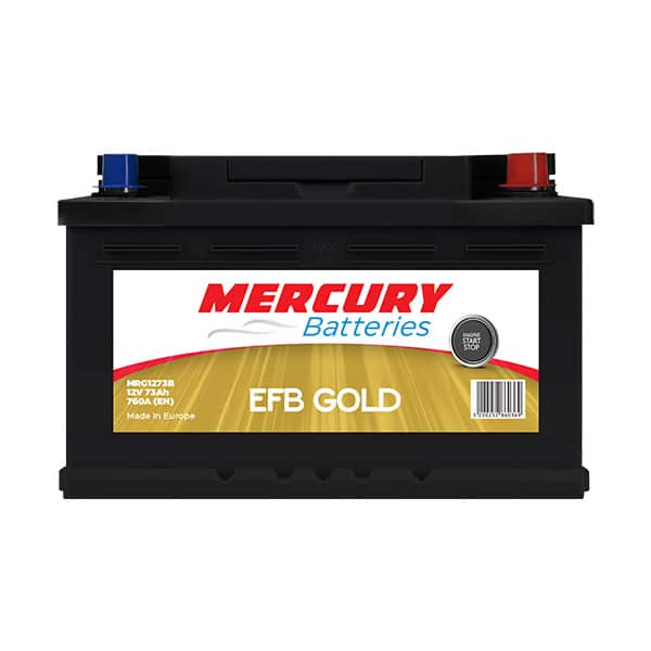 MRG1273B_1 Mercury Batteries EFB Gold 12V 73Ah – Μπαταρία αυτοκινήτου κλειστού τύπου υψηλής απόδοσης