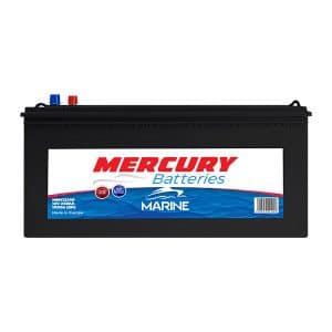 Marine AGM 240Ah μπαταρία Mercury – επάνω όψη με ακροδέκτες.