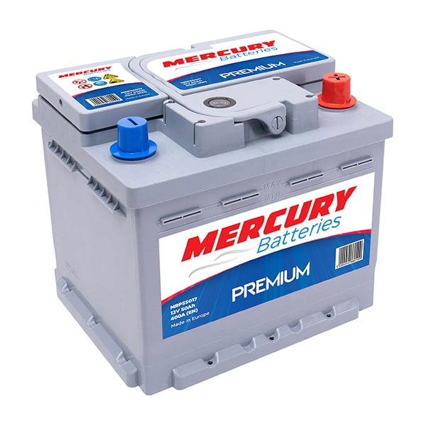 MRP55017 Μπαταρία 12V 50Ah Κλειστού Τύπου Χαμηλή Δεξιά Premium Mercury Batteries