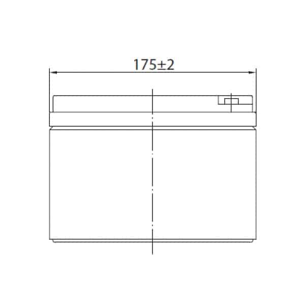 SPG1235S_2D_2 Πλάτος μπαταρίας vrla βαθιάς εκφόρτισης 12V 35Ah Accuforce S