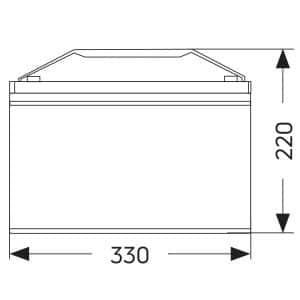 Μπαταρία σκάφους MERCURY 120Ah AGM υψηλής αντοχής για service λειτουργίες