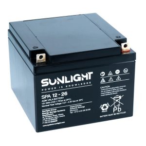 Μπαταρία Sunlight VRLA 12V 26Ah SPA για UPS και τηλεπικοινωνίες