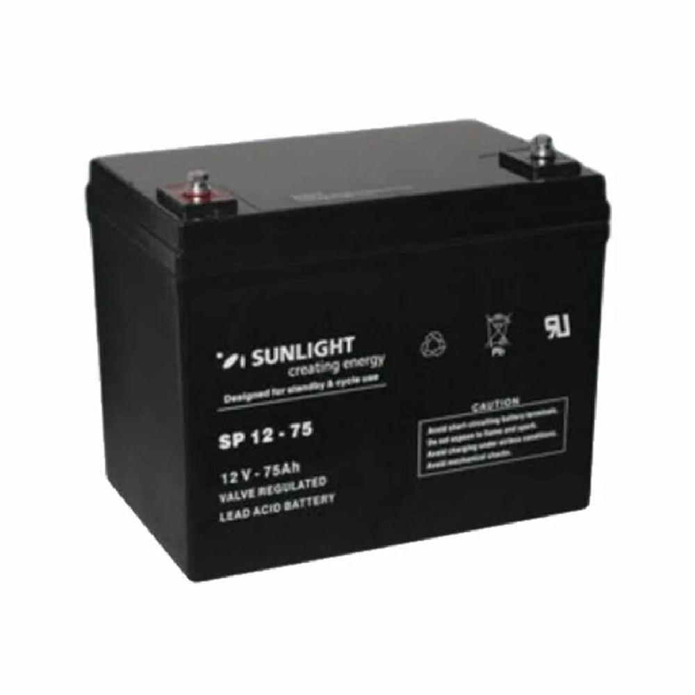 PB1275 Μπαταρία Sunlight VRLA 12V 75Ah SPB κλειστού τύπου AGM