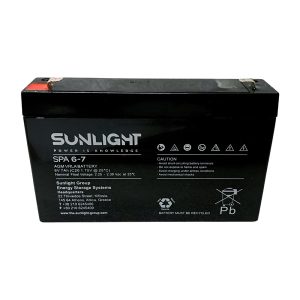 Μπαταρία Sunlight VRLA 6V 7Ah SPA για UPS και συναγερμούς