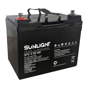 SunLight Μπαταρία Φωτοβολταϊκών VRLA GEL Block Κλειστού Τύπου SPG 12V 40Ah S βαθιάς εκφόρτισης