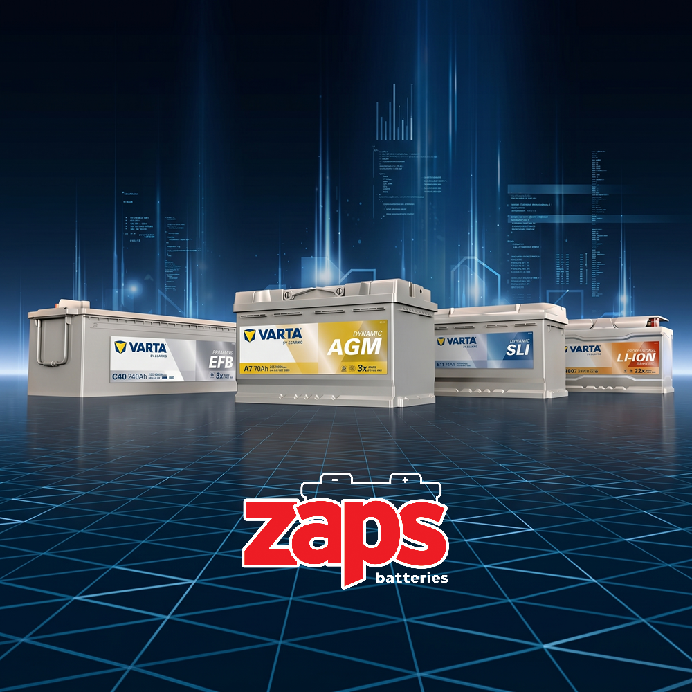 VARTA auto- en vrachtwagenaccu's. Assortiment AGM-, EFB- en klassieke loodzuuraccu's uit de winkel. ZAPS Batteries.