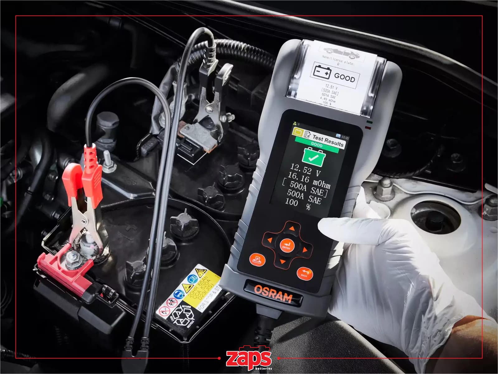 έλεγχος κατάστασης της μπαταρίας με tester της osram