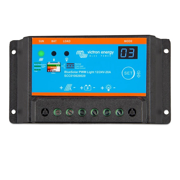 Ρυθμιστής Φόρτισης Victron Energy BlueSolar PWM-Light 12/24V 20A
