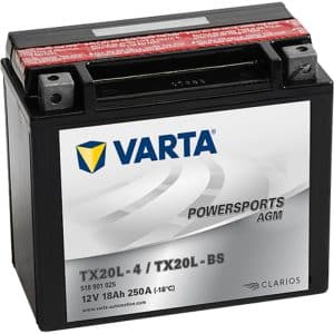 Μπαταρία μοτοσυκλέτας VARTA TX20L-BS AGM 12V 18Ah κωδικός 518901025