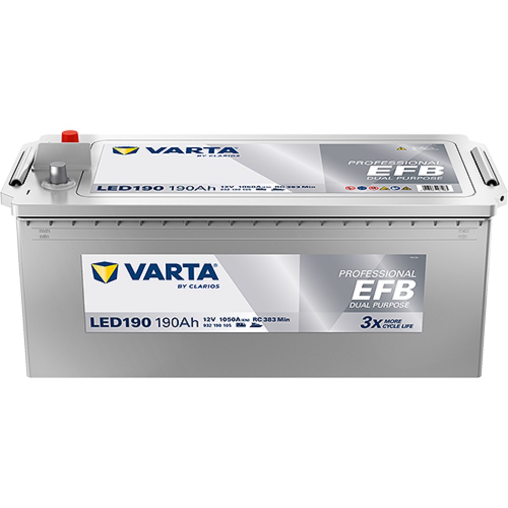 Μπαταρία Σκαφών & Leisure VARTA Professional EFB LED190 12V 190Ah 1050A (EN)