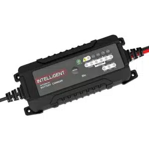 Front view of the MINWA MW-LB60 6V-12V 6A smart battery charger and maintainer