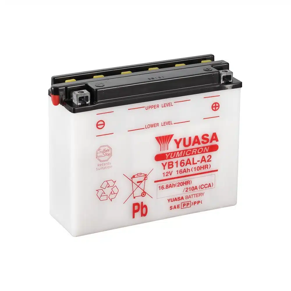 Μπαταρία Μοτοσυκλέτας YUASA YB16AL-A2 12V 16Ah Χ/ΥΓΡΑ