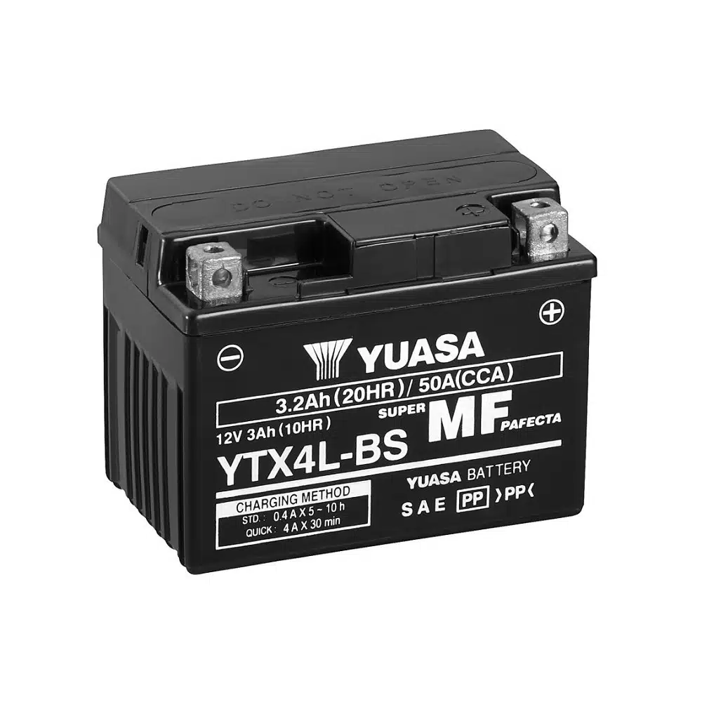 Μπαταρία Μοτοσυκλέτας YUASA YTX4L-BS 12V 3Ah