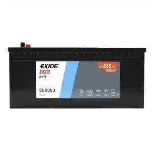 Batería profesional con tecnología EFB de EXIDE con 235 Ah y corriente de arranque de 1200 A.