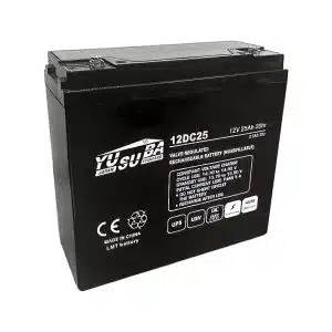 VRLA AGM 12V 25Ah YUSUBA 12DC25 dyputladet lukket batteri.