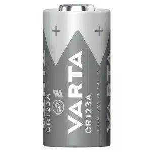 Συσκευασία μπαταρίας λιθίου Varta CR123A 3 Volt για τακτικούς φακούς.