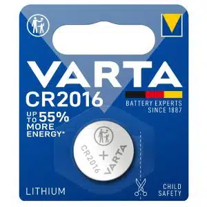 Μπαταρία λιθίου κουμπιού Varta CR2016 3V υψηλής απόδοσης από τη ZAPS.