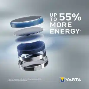 Συσκευασία μπαταρίας κέρματος Varta CR2016 3 Volt για μικρές ηλεκτρονικές συσκευές.