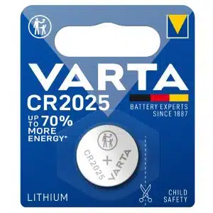 Μπαταρία λιθίου κουμπιού Varta CR2025 3V υψηλής απόδοσης από τη ZAPS.
