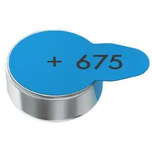 Πίσω όψη συσκευασίας Varta Size 675 Zinc-Air με αναγραφή των τεχνικών χαρακτηριστικών