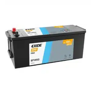Batería de alta resistencia EXIDE SHD PRO EF1453 de 12 V y 145 Ah, 900 A, para vehículos comerciales, camiones y tractores.